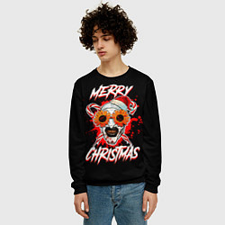 Свитшот мужской Merry Christmas Terrifier, цвет: 3D-черный — фото 2