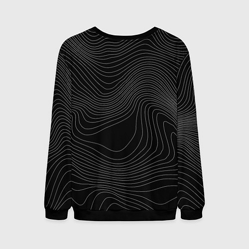 Мужской свитшот Arctic Monkeys - белые линии / 3D-Черный – фото 2