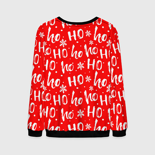 Мужской свитшот Дед мороз хо хо / 3D-Черный – фото 2