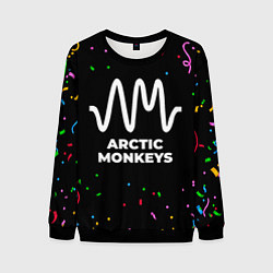 Свитшот мужской Arctic Monkeys конфети, цвет: 3D-черный