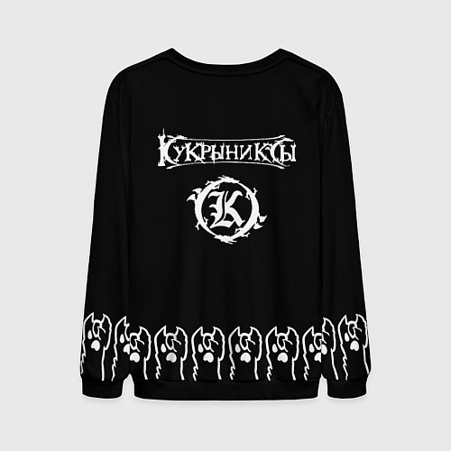 Мужской свитшот Кукрыниксы: рок кот / 3D-Черный – фото 2