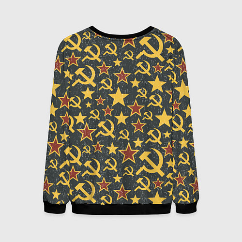 Мужской свитшот Серп и Молот - СССР / 3D-Черный – фото 2