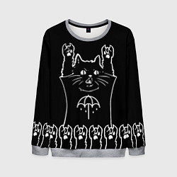 Свитшот мужской Bring Me the Horizon: cat rock, цвет: 3D-меланж