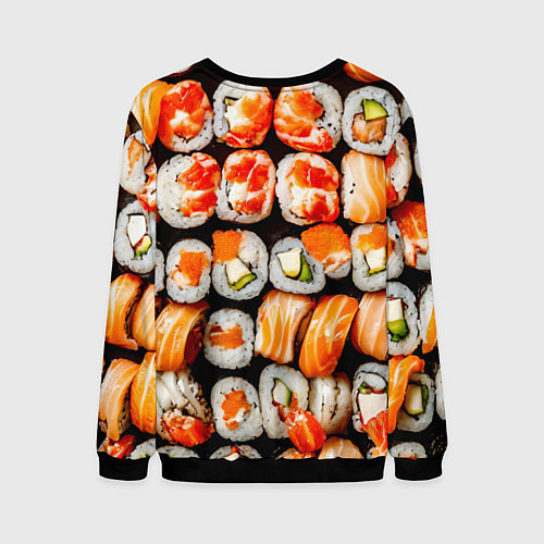 Мужской свитшот Большой сет роллов / 3D-Черный – фото 2