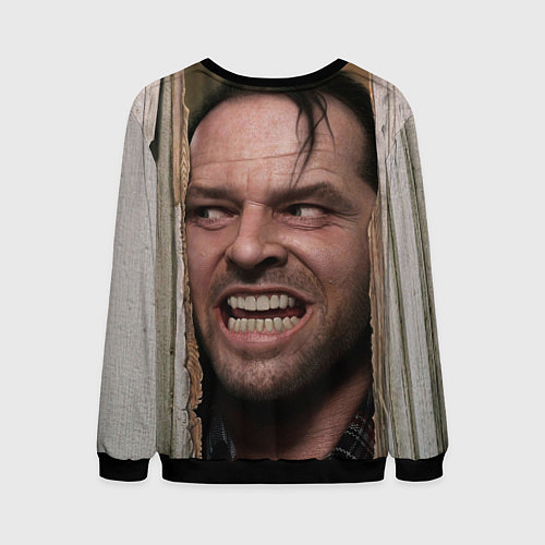 Мужской свитшот The shining - heres johnny / 3D-Черный – фото 2