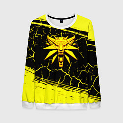 Мужской свитшот Ведьмак трещины текстура