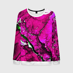 Свитшот мужской Розовый треснувший камень, цвет: 3D-белый