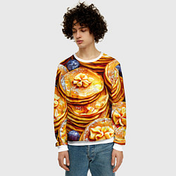 Свитшот мужской Блинчики, цвет: 3D-белый — фото 2