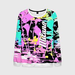 Свитшот мужской Color expressive abstraction - Milano, цвет: 3D-белый
