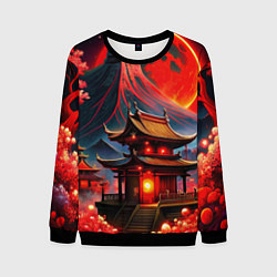 Свитшот мужской Japan red nature, цвет: 3D-черный