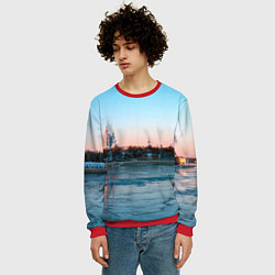 Свитшот мужской Смольный собор в Санкт-Петербурге, цвет: 3D-красный — фото 2