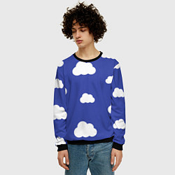 Свитшот мужской Легкие облака, цвет: 3D-черный — фото 2