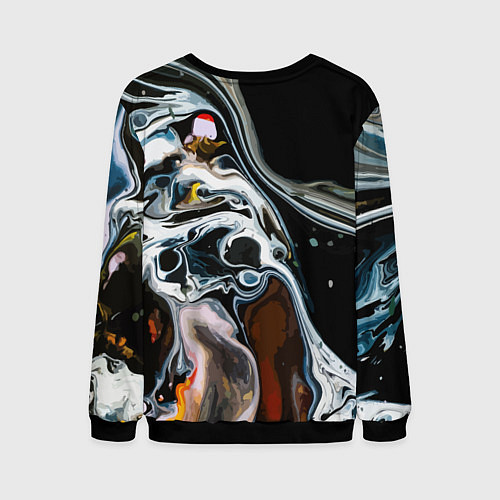 Мужской свитшот Морти и Рик под властью ядовитой слизи - коллаба / 3D-Черный – фото 2