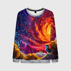 Свитшот мужской Кукушка в космосе, цвет: 3D-меланж