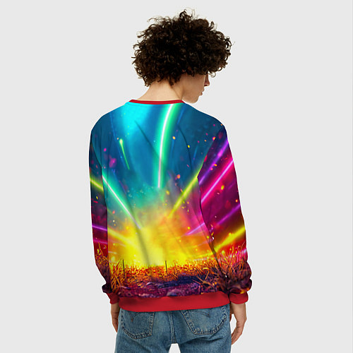 Мужской свитшот Веселая уточка / 3D-Красный – фото 4