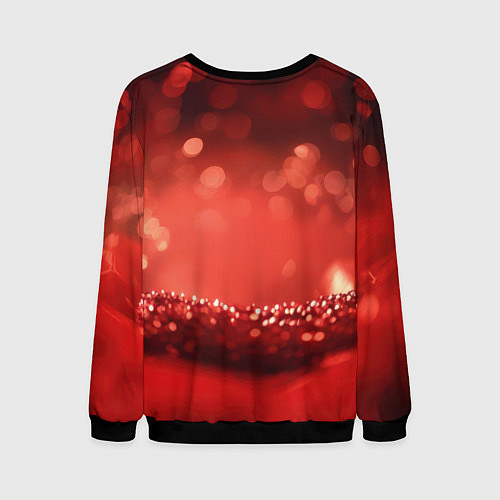 Мужской свитшот Влюбленные котята с сердечком / 3D-Черный – фото 2