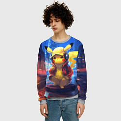 Свитшот мужской Диджей Пикачу, цвет: 3D-меланж — фото 2