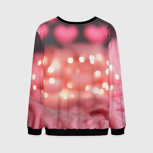 Мужской свитшот Чихуахуа с сердечком / 3D-Черный – фото 2