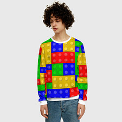 Свитшот мужской Детали Лего, цвет: 3D-белый — фото 2