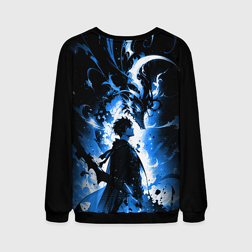 Мужской свитшот Поднятие уровня в одиночку - восстань / 3D-Черный – фото 2