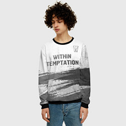 Свитшот мужской Within Temptation - white gradient посередине, цвет: 3D-черный — фото 2