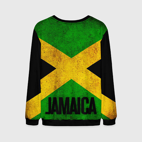 Мужской свитшот Jamaica lion flag / 3D-Черный – фото 2