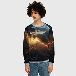 Свитшот мужской Kingdom Come Deliverance 2 лого на черном небе, цвет: 3D-меланж — фото 2