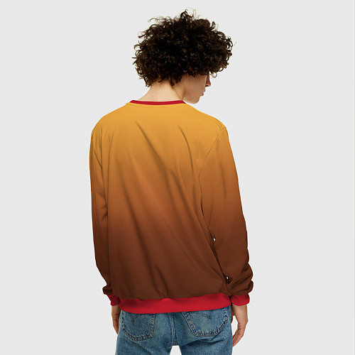 Мужской свитшот Scorpion - Mortal Kombat / 3D-Красный – фото 4