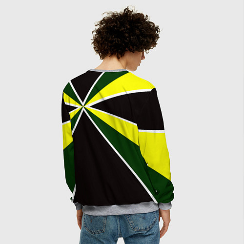 Мужской свитшот Мотострелковые войска: шеврон без текста / 3D-Меланж – фото 4