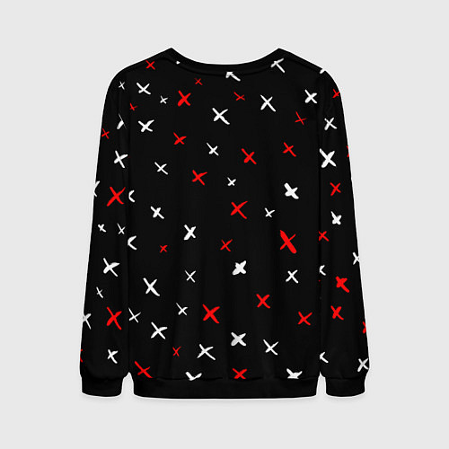 Мужской свитшот Smile face / 3D-Черный – фото 2