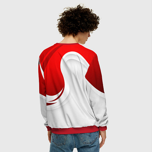 Мужской свитшот Assassins creed - shadows / 3D-Красный – фото 4