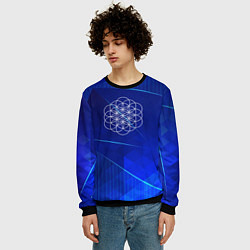 Свитшот мужской Coldplay blue poly, цвет: 3D-черный — фото 2