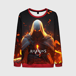 Свитшот мужской Assassins Creed fire, цвет: 3D-красный