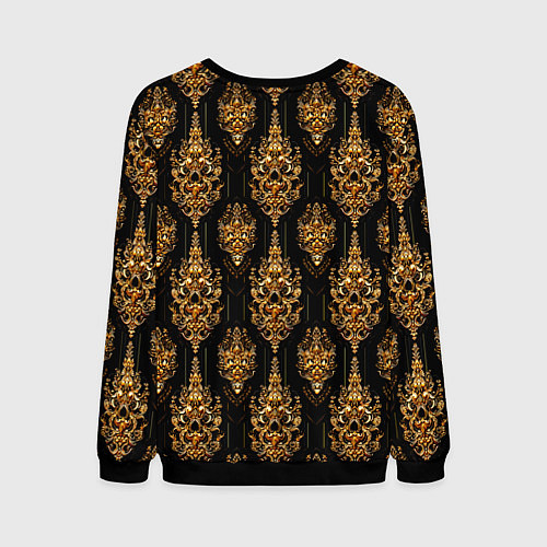 Мужской свитшот Тайский золотой орнамент / 3D-Черный – фото 2