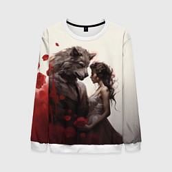 Мужской свитшот Оборотень и девушка