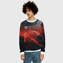 Свитшот мужской Stronghold сrusader молния крестоносца, цвет: 3D-белый — фото 2