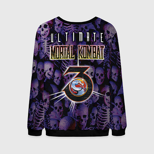 Мужской свитшот Ultimate mortal kombat logo / 3D-Черный – фото 2