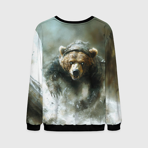 Мужской свитшот Медвежья доблесть / 3D-Черный – фото 2