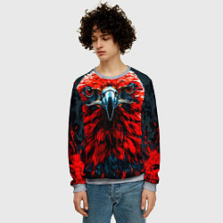 Свитшот мужской Атланта Хокс красный орел, цвет: 3D-меланж — фото 2