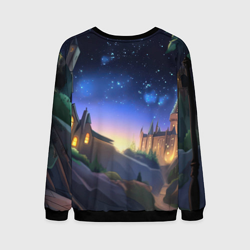 Мужской свитшот Счастливый Гарри Поттер / 3D-Черный – фото 2