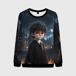 Свитшот мужской Серьезный Гарри Поттер, цвет: 3D-черный