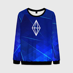 Свитшот мужской The Sims blue poly, цвет: 3D-черный
