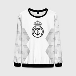Свитшот мужской Real Madrid white poly, цвет: 3D-черный