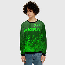 Свитшот мужской Akira - green gradient посередине, цвет: 3D-черный — фото 2