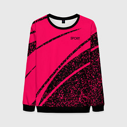 Мужской свитшот Sport розовый с чёрным в крапинку