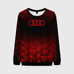 Свитшот мужской Audi red poly, цвет: 3D-черный