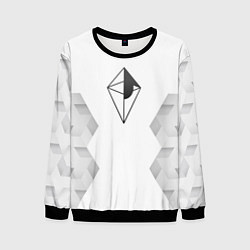 Свитшот мужской No Mans Sky white poly, цвет: 3D-черный