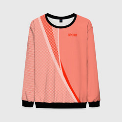 Мужской свитшот Sport персиковый с полосой
