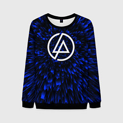 Свитшот мужской Linkin Park blue energy, цвет: 3D-черный