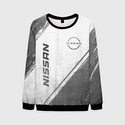 Мужской свитшот Nissan - white gradient вертикально